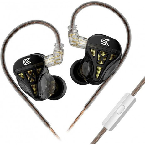 Наушники KZ Acoustics DQs с микрофоном (черный)