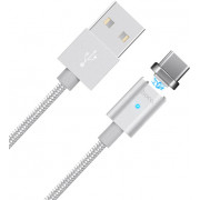 HOCO U16 Magnetic micro charging silver