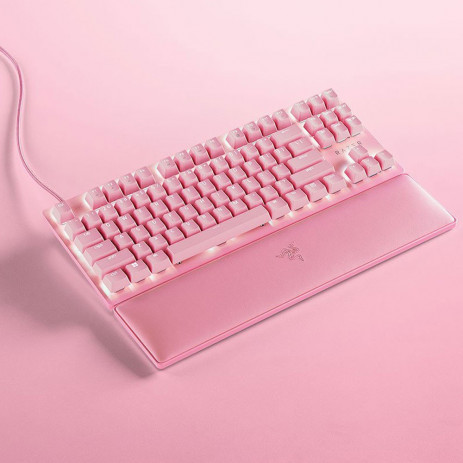 Клавиатура Razer Huntsman V2 TKL Quartz (розовый)