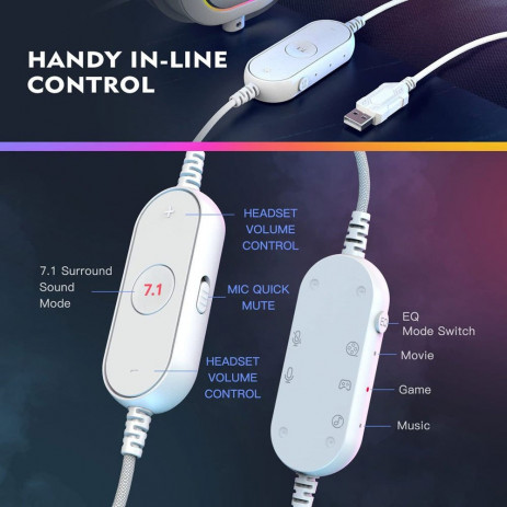 Наушники FIFINE H6W (белый-серый)
