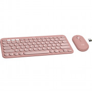 Клавиатура + мышь Logitech PEBBLE 2 COMBO (розовый)