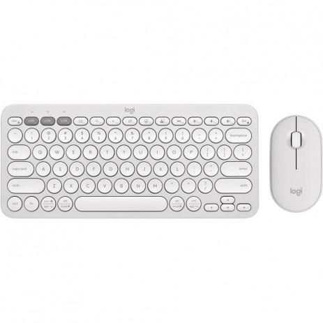 Клавиатура + мышь Logitech PEBBLE 2 COMBO (белый)