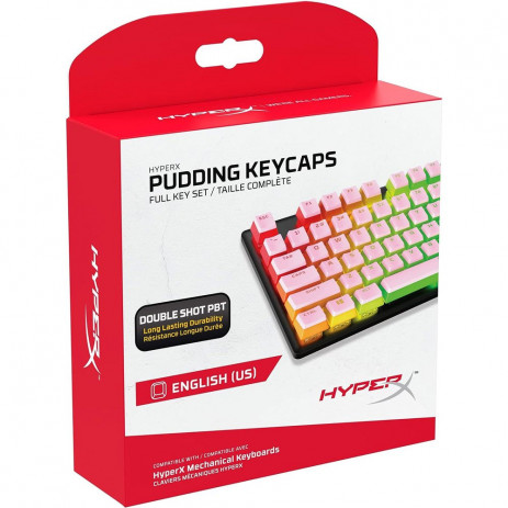 Кейкапы HyperX Pudding PBT Keycaps double shot (розовый)