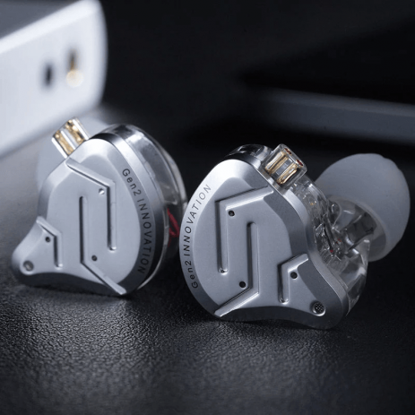Наушники KZ Acoustics ZSN Pro 2 с микрофоном (серебристый)
