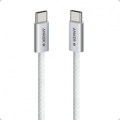 Кабель Anker Zolo USB-C to USB-C 240W Braided 1.8m (A8060) (белый)