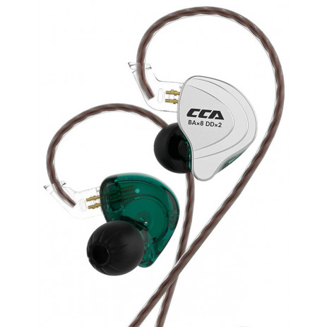 Наушники CCA C10 с микрофоном (циан)