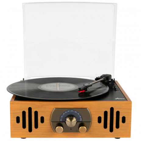 Виниловый проигрыватель Alive Audio QUATTRO LP Light Wood с FM-радио
