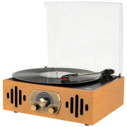 Виниловый проигрыватель Alive Audio QUATTRO LP Light Wood с FM-радио