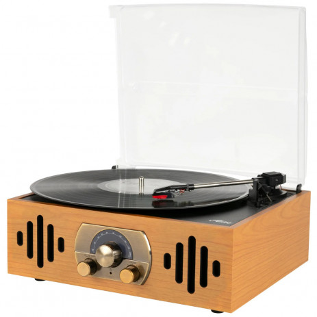 Виниловый проигрыватель Alive Audio QUATTRO LP Light Wood с FM-радио