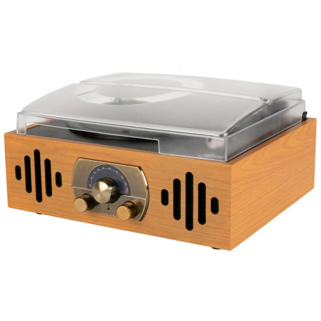 Виниловый проигрыватель Alive Audio QUATTRO LP Light Wood с FM-радио