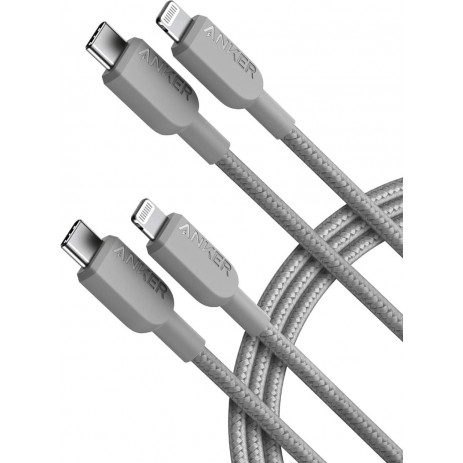 Кабель Anker 310 USB-C to Lightning (6 ft, 2-Pack) A81A6 (белый)
