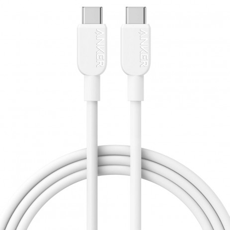 Кабель Anker 310 USB-C to USB-C 60W A81E2 (белый)