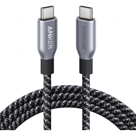 Anker Prime USB-C to USB-C Cable (240W, Upcycled-Braided) A88E2 0.9 м (черный)