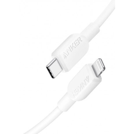 Кабель Anker 310 USB-C to Lightning A81A5 (белый)