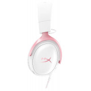 Игровые наушники HyperX Cloud III (белый/розовый)