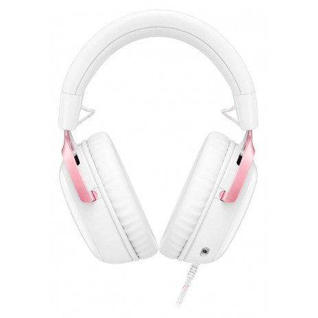 Игровые наушники HyperX Cloud III (белый/розовый)