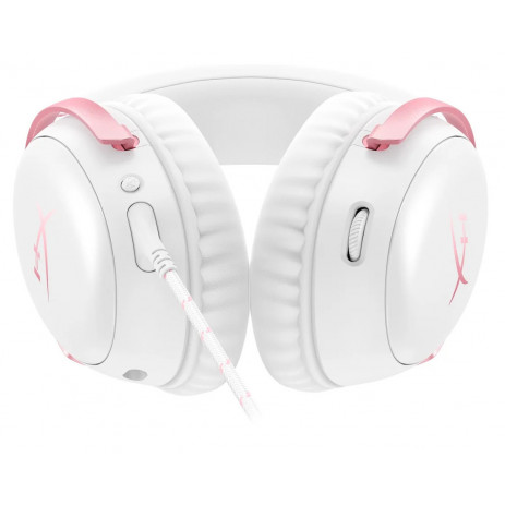 Игровые наушники HyperX Cloud III (белый/розовый)