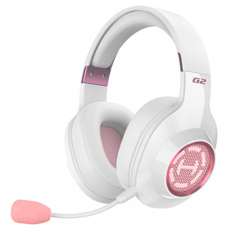Игровые наушники Edifier G2 (розовый/белый)