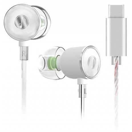 Наушники  Zhulinniao Shuanghua Z2 USB Type-C (серебристый)