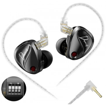 KZ Duonic Bass Improved With Switches без микрофона 3.5 мм (черный)