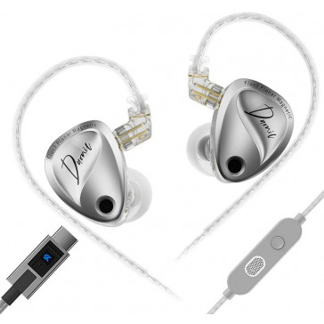 KZ Duonic No Switches с микрофоном USB Type-С (серебристый)