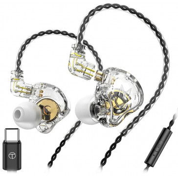 Наушники TRN MT1 mic t-c white