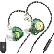 Наушники TRN MT1 Pro mic t-c green (уценка)