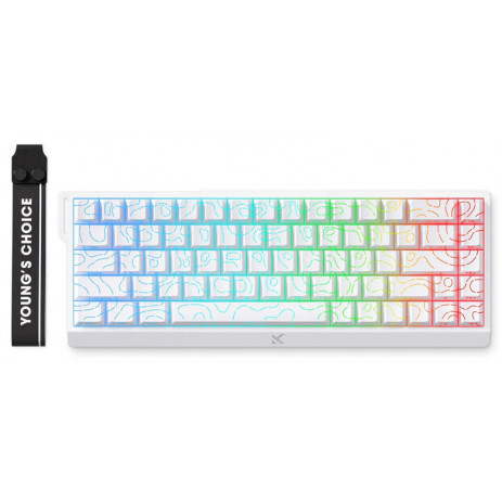 Игровая клавиатура Mchose Ace 68 Hall Effect White Topographic (TTC Dragon Lord Magnetic Switch)