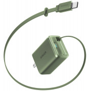 Кабель Anker Nano Charger 35W Built-In Retractable USB-C A2339 green