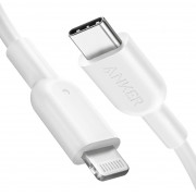 Кабель Anker321USB-C to Lightning A8633 white