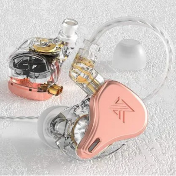 Наушники KZ DQ6s mic pink (уценка)