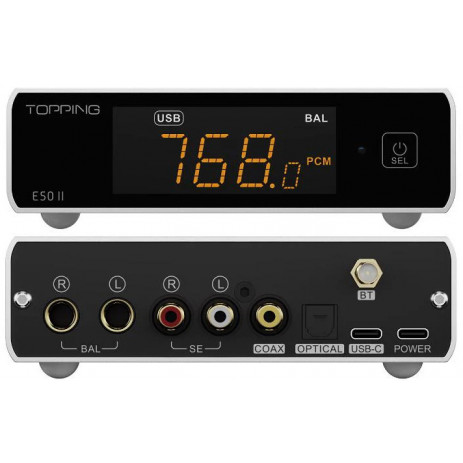 Портативный усилитель и ЦАП Topping E50II (белый)