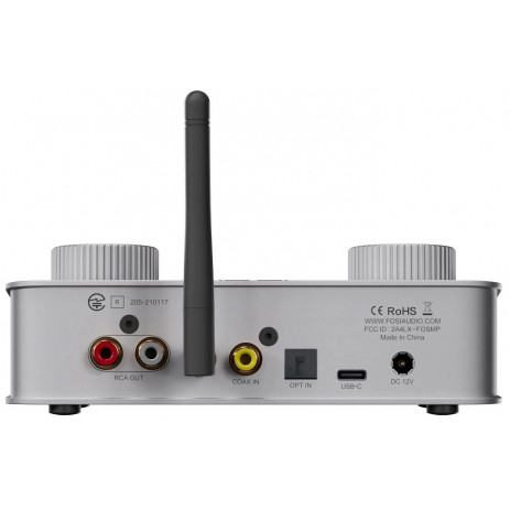 Портативный усилитель и ЦАП Fosi Audio K7 (серебристый)