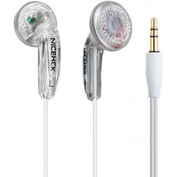 Наушники Nicehck Traceless without mic 3.5 transparent white