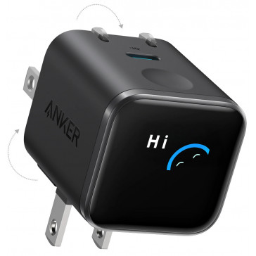 Anker Nano Charger (45W, Smart Display) A121D (черный)