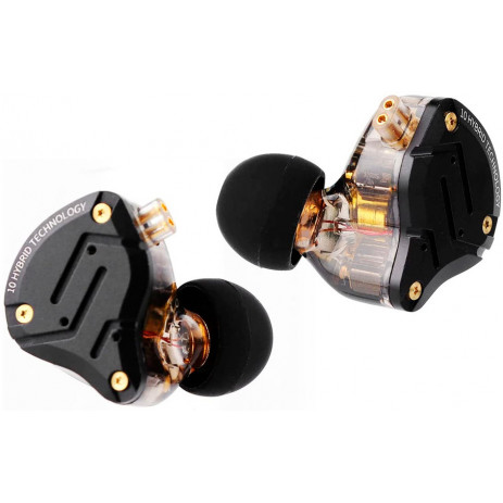 Наушники KZ ZS10 Pro с микрофоном (черный)