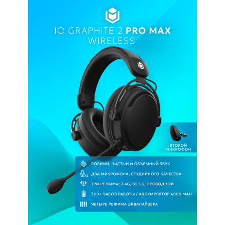 Игровые наушники IO by Red Square Graphite 2 Pro Max Wireless (io372) (черный)
