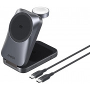 Anker Prime 3-in-1 Wireless Charging Station MagGo B25N1 25W (серый)