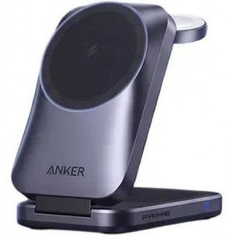Зарядная станция Anker Prime 3-in-1 Wireless Charging Station MagGo B25N1 25W (серый)