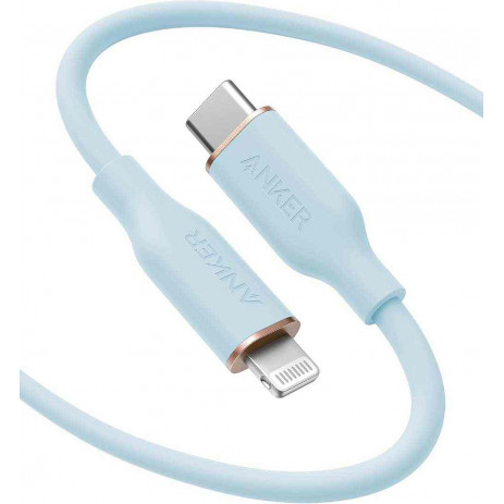 Кабель Anker PowerLine III Flow 641 A8662 USB Type-C - Lightning 60W 0.9 м (голубой)