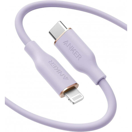 Кабель Anker PowerLine III Flow 641 A8663 USB Type-C - Lightning 60W 1.8 м (фиолетовый)