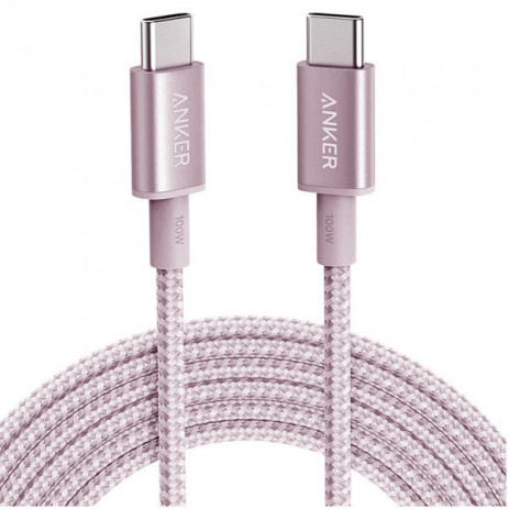 Кабель Anker A8757 USB Type-C - USB Type-C 100W 1.8м (розовый)