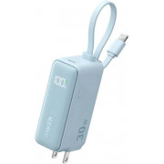 Anker Power Bank Fusion Built-In Lightning Cable A1636 30W 5000mAh (голубой)