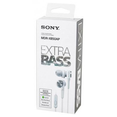 Наушники Sony MDR-XB50AP (белый)