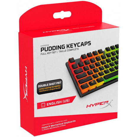 Кейкапы HyperX Pudding PBT Keycaps double shot (черный)