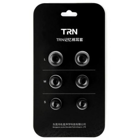TRN Memory Foam (3 пары, черный)