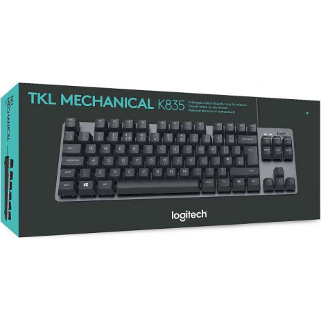 Клавиатура Logitech K835 TKL Red Switch (черный)