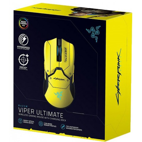 Мышь Razer Viper Ultimate с док-станцией Cyberpunk 2077 Edition