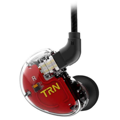 Наушники TRN V30 без микрофона (красный / полупрозрачный)