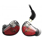 Наушники TRN V30 без микрофона (красный / полупрозрачный черный)
